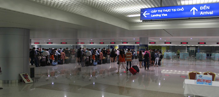 Landing visa counter at Tan Son Nhat Airport, HCMC